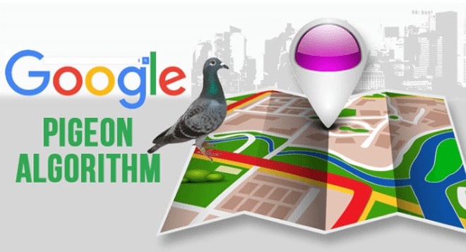 تصویر مینیاتوری و نوشتاری از google pigeon algorithm