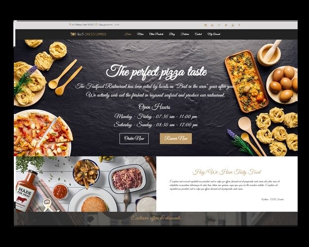 طراحی سایت آموزش آشپزی