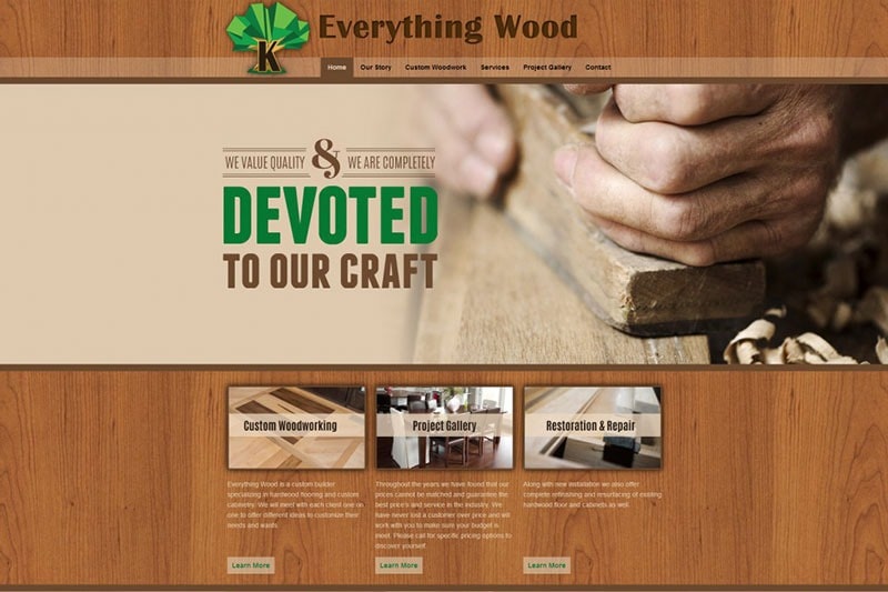 طراحی سایت صنایع چوبی