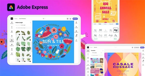 اپلیکیشن Adobe Express برای تولید محتوا اینستاگرام